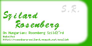 szilard rosenberg business card